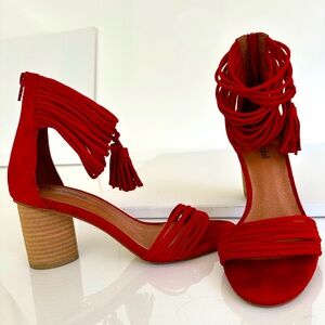 Jeffrey Campbell women’s red sandals size 7.5